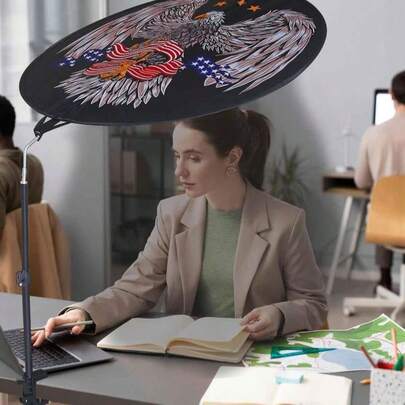 Office Cubicle Desk Shade Anti-Glare Cover Light Sensitive Professionals Cubicle Light Blocker For Workspaces Desk Canopy 36" Circular Shading Light Shade With Clamp