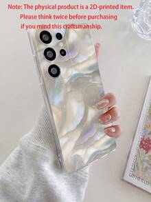 1pc Minimalist Colorful Marble Pattern Transparent Soft TPU Phone Case, Anti-Scratch Anti-Fingerprint Protective Cover With Camera Lens Protection, Compatible With Apple, Nothing, Compatible With Pixel, Compatible With INFINIX, Compatible With Redmi - Multicolor - View 9