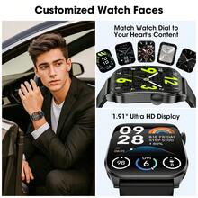 Hwagol Unisex Smart Watch (Supports Calling/Dialing), Fitness Tracker Watch With Over 100 Sports Modes, Sleep Monitoring And Activity Tracking, Compatible With Android, 230mAh Battery Capacity