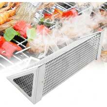 Accesorio para Ahumador de Barbacoa Tubo de Ahumado Almacenamiento de Tubo Web Tubo Ahumado de Acero Inoxidable Ahumado Tubo de Ahumado de Barbacoa para Organizador Tubo de Humo (Triángulo 12 pulgadas),36516100 - Multicolor - Ver 6