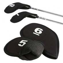 10pcs Golf Club Head Covers, Multi-Style Iron Club Leather Headcovers, High Quality Golf Club Head Protector Caps/Golf Club Covers/Iron Club Headcovers - Multicolor - View 6