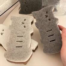 4pcs Cute Cat Design Kitchen Sponge Set - Thick & Durable Dishwashing Cleaning Tools - Random - View 8