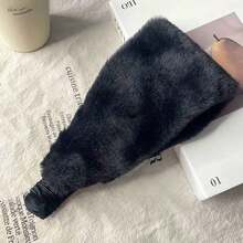 1PC Autumn/Winter Fluffy Wide Headband, Windproof Elastic Hair Accessories, Warm Headwrap For Women Fall Women Bandana Sport Sweatband Winter Hair Wrap Yoga Workout Hair Band For Vacation Outfits Woman Elegant Scarf - 彩色 - 查看 6