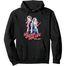 Stranger Th*Ngs Steve Robin Ice Cream For Life Chest Poster Pullover Hoodie - Women Pullover Hoodie 60% Cotton 40% Polyester Casual Sports, Daily Fashion, Loose Fit, Party Outfits,Gift, Unisex Style, Black,S-3XL - 黑色2 - 查看 1