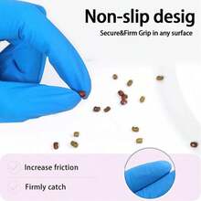 100pc 7 Colors Available Disposable Nitrile 3-Mil Latex Free Tattto Nail Hair Salon Cleaning Gloves - Màu xanh lam - Xem 6