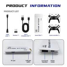 M15 Retro Game Player 64G 20000+ juegos 4K HD Output Handheld Game Player 20+ emuladores GBA PS1 Arcade Game Player - Blanco - Ver 7