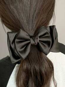 Solid Color Plush Big Bow Hair Clip, Plush Hairpin Barrette, Fluffy Hair Claw Clip Hair Accessory, Hair Slide, Hair Barrettes, Winter Accessories Women, Hair Accessories, Head Accessories - Multicolor - View 10