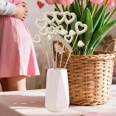 Artificial Heart Branch Valentines Day Foam Heart Stems For Home Decor Vase Filler