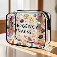 Lightweight Fade Resistant PVC Toiletry Bag For Women Girls Travel Organizer Pouch With Zipper Closure Portable Cosmetic For Case Easy Wipe Clean Design Modern Aesthetic Material Essentials Vacation Summer Holiday Back To School Supplies Waterproof Makeup Cruise Bathroom Large Capacity Techsavvy - 彩色 - 查看 1