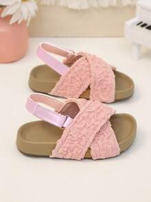 1双儿童休闲百搭软底舒适凉鞋，幼儿学步沙滩鞋 - 粉色 - 查看 7