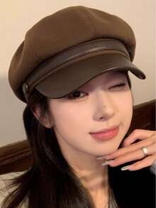 新款女士贝雷帽，韩版休闲八角帽，复古艺术报童帽，修饰脸型 - 帽子 - 查看 9