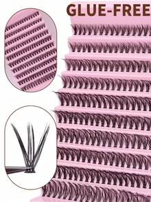 （共200对）40D多款式长度混搭仙气十足的轻盈浓密假睫毛，打造自然立体的妆效，一键解锁漫画睫毛效果，轻松拥有漫画般的迷人双眸。 - D - 查看 4