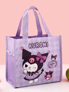 SANRIO 三丽鸥酷洛米大容量保温午餐包 - 防水手提包，学生适用，带加厚铝箔内衬的保温便当盒，可重复使用的保冷袋，适用于辅导、工作、野餐、露营、返校等场合，可爱卡通图案，时尚实用日常食品收纳手提包午餐盒保冷袋，男女皆宜，适合野餐、上学等场合，也是送给女性的礼物。 - 彩色 - 查看 3