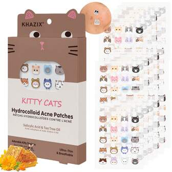 100 piezas Parches de acné con diseño de gato lindo - Sin fragancia, sin conservantes, adecuado para todo tipo de piel - Perfecto para cubrir imperfecciones y granos, aplicable en el Body, mejillas, frente, barbilla, etc., Parches de acné de hidrocolloid, protección de limpieza, adecuado para adultos y niños, se puede usar a diario en el rostro, diseñado especialmente para piel propensa al acné, producto de cuidado de la piel