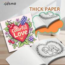 GDTME Sách tô màu chủ đề trái tim ngày Valentine, dễ thương và ngọt ngào, thiết kế tối giản nhưng nổi bật, thoải mái tô màu cùng người yêu, 24 trang dày dặn, món quà Valentine tuyệt vời dành cho người yêu, quà tặng cho phụ nữ, văn phòng phẩm, dụng cụ nghệ thuật. - Nhiều màu - Xem 4