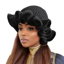 1 chiếc mũ len xếp ly màu trơn unisex, kiểu dáng Bohemian giản dị, dễ thương, thanh lịch, khoét lỗ, kiểu mũ ngư dân, quà tặng cặp đôi mùa thu/đông cho Ngày Valentine, Giáng sinh. - Nhiều màu - Xem 1