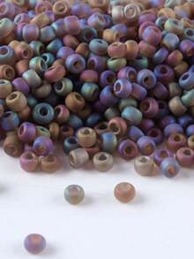 GO2CJBEADS DIY串珠工艺材料 10克手链珠 多色 2毫米圆形玻璃珠，用于珠宝制作