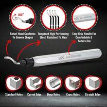 AFA Tooling - Deburring Tool Micro-Polished &Amp; Anodized Handle With 11 High-Speed Steel M2 Blades, Deburring Tool 3D Printing, Reamer Tool For Metal, PVC, Copper Pipe, Plastic, Resin &Amp; 3D Printed Edges - ColorA - View 4