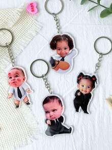 Bộ 1/3/5 móc khóa ảnh Baby Boss tùy chỉnh, quà sinh nhật hình đầu lâu nổ Boss Baby, quà lưu niệm độc đáo, móc khóa ảnh tùy chỉnh, đồ trang trí kỷ niệm ngày sinh của bé, món quà hoàn hảo cho bố mẹ mới, gia đình, bạn bè, thích hợp cho tiệc mừng em bé, trang trí phòng trẻ, quà tặng cá nhân hóa, quà tặng cặp đôi, áp dụng cho nhà, văn phòng, chìa khóa xe, quà tặng bạn trai, phụ kiện cá nhân hóa, mặt dây chuyền ba lô, trang trí phòng, trang trí nhà cửa phòng khách, sang trọng dễ tiếp cận, quà tặng Ngày của Mẹ - Nhiều màu 3 - Xem 5