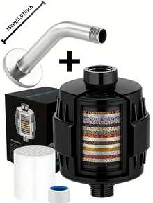 2pcs/Set High Efficiency Shower Head Filter, High Flow Hard Water Softening Shower Head Filter, Universal Shower Head Water Purifier, Reduces Damage To Dry Skin And Hair, Removes Chlorine And Harmful Substances, Suitable For Home, Hotel And RV Bathroom, A Surprise Gift For Family And Friends