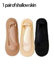 1/3 双装女士商务休闲袜，透气隐形防滑短袜，缓解足部疲劳，大码 - 彩色 - 查看 9