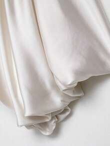 Seelio Summer New Women's Fashion Sexy Satin Pleated Camisole Top - Champagne - View 4