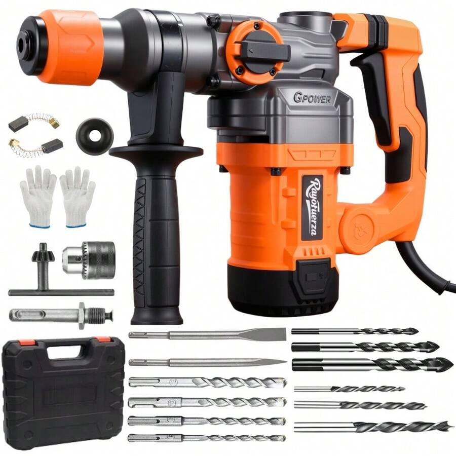 Rotomartillo Cincelador Perforador Con 2200w Naranja - Naranja - Ver 1