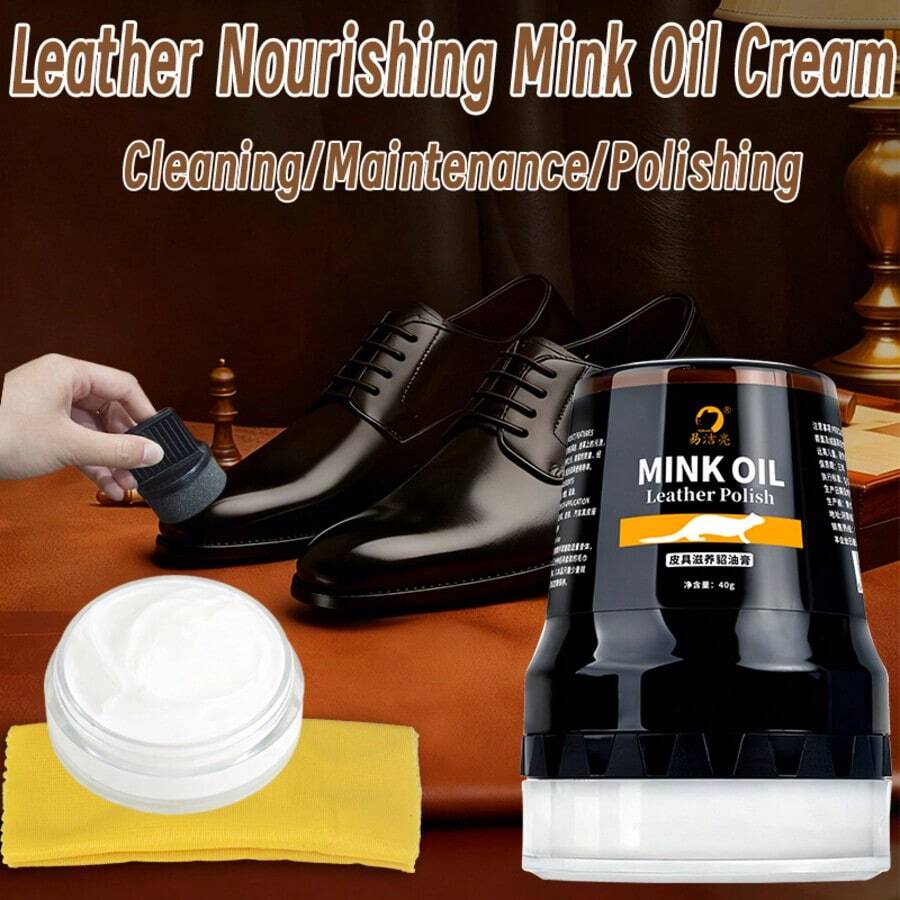 1. 皮革护理滋养油 | 适用于皮革沙发、行李箱、鞋子和塑料部件 | 可用于抛光和修复皮革制品，增强光泽。通用貂油膏，适用于所有颜色。 - 黑色 - 查看 1