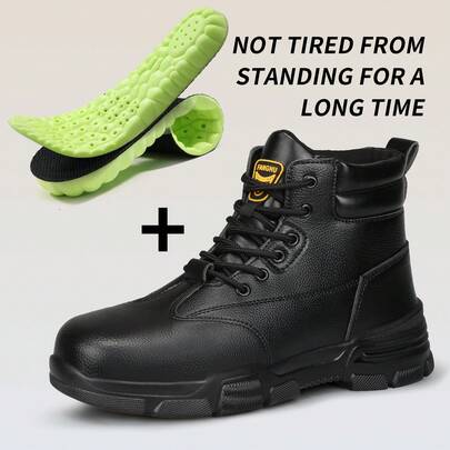 GUYISA Women's Steel Toe Safety Shoes, Classic Series, Anti-Smash, Anti-Puncture, Waterproof, Comfortable, Fashionable Work Shoes With Shock-Absorbing & Deodorizing Insoles, Officially Certified