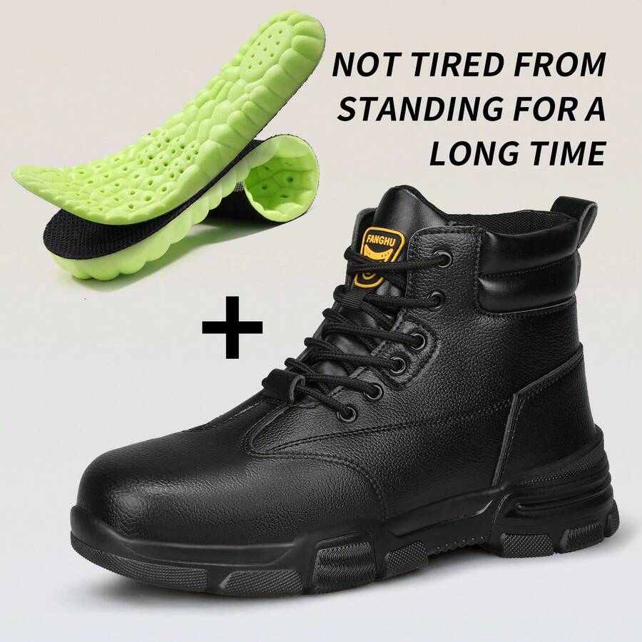 GUYISA Women's Steel Toe Safety Shoes, Classic Series, Anti-Smash, Anti-Puncture, Waterproof, Comfortable, Fashionable Work Shoes With Shock-Absorbing & Deodorizing Insoles, Officially Certified