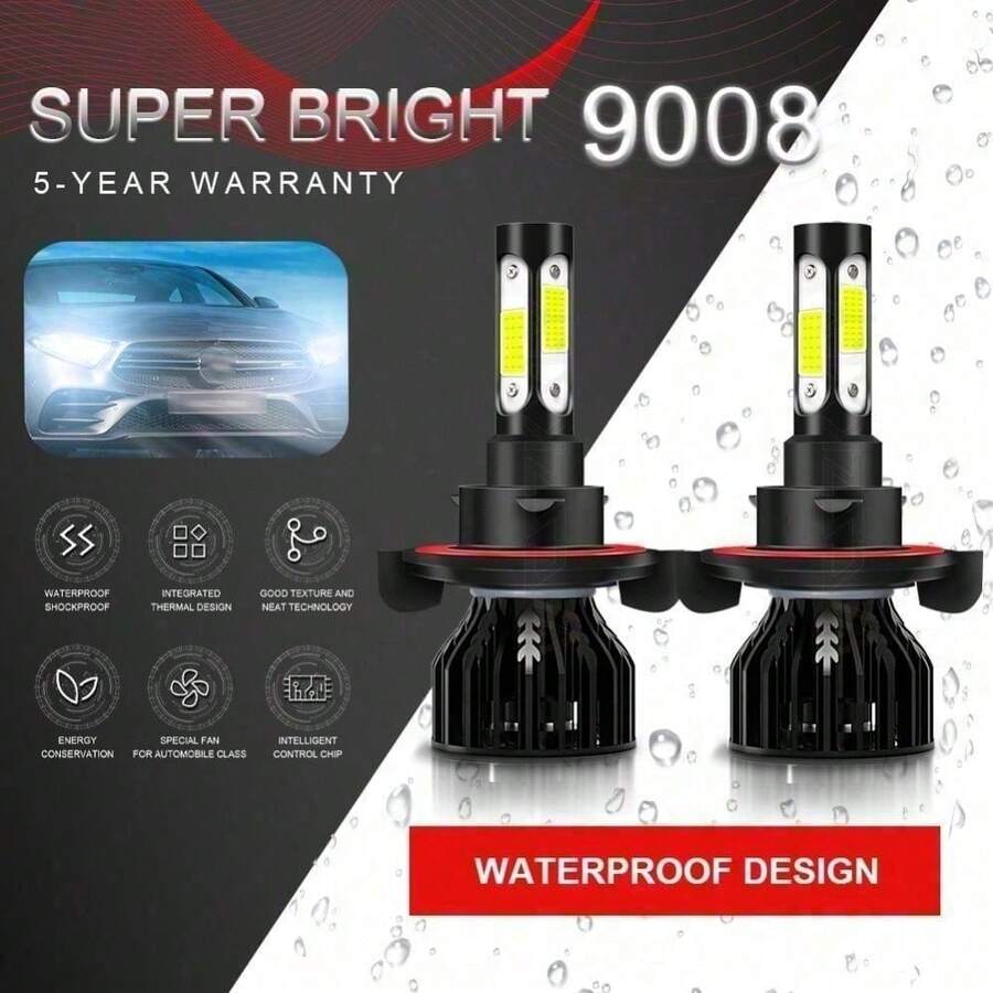 VCSZKXLY A Set Of High-End 9005 9006 9007 9008 H4 H7 H11 LED Headlights, 6000K Yabai Luxury Car High And Low Headlights, Presenting High-End Ultra-High True Lumens, 240W Premium Quality 80000 Lumens, High-Quality Accessories Showcase The Luxury Car Style. - 9008 - View 1