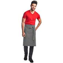 Mercer Culinary Metro Edge Talon Delantal para servidor, mezclilla índigo con costuras constantes(Rogue - Raya de ferrocarril azul marino y blanco Mid-Bistro) - Multicolor - Ver 11
