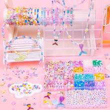 2220pcs Mermaid Bracelet Making Kit, Cute Beads & Charms DIY Jewelry Set, Friendship Bracelet Kit, Rainbow Beads Bracelet & Necklace Making - Multicolor - View 4