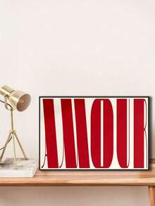 1幅复古风格海报，印有“放松、爱、快乐时光”等艺术文字，适用于卧室、客厅、书房、厨房、餐厅、浴室、墙面装饰、家居装饰，也可作为无框帆布画使用。 - 彩色 - 查看 2