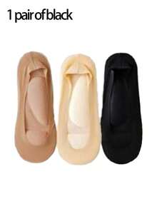 1/3 双装女士商务休闲袜，透气隐形防滑短袜，缓解足部疲劳，大码 - 彩色 - 查看 7