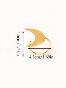 4-12pcs/Set Eid Mubarak Golden Crescent Moon Napkin Rings, Holiday & Daily Home Party Hotel Dining Table Decor