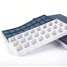 1pc 24-Slot Jewelry Tray Palette, Leak-Proof With Soft Rubber Cover, Portable Watercolor Painting Palette - Multicolor - View 4