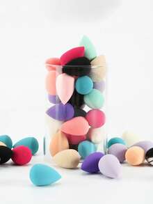 40个迷你水滴形化妆海绵粉扑，干湿两用，不吸水，美妆工具 - 彩色 - 查看 2