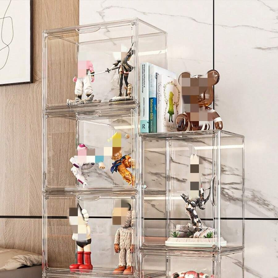 1pc Multi-Functional Transparent Acrylic Storage Box - Dust-Proof Display Box, Suitable For Models, Tools And Books | Transparent Organizer Box, Product Display Rack, Bag & Accessory Storage, Toy Storage, Shoe Storage, Cosmetic Storage