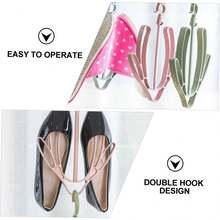 2pcs Shoe Drying Rack, Hook, Multi-Functional 360 Degree Rotation Balcony Shoe Drying Rack, Clothes Hanger Hook For Hanging Shoes - Multicolor - View 2
