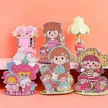 estereoscópica 3D para niños, adorno creativo de escritorio con diamantes de cristal completo, , bricolaje MYWP - Multicolor - Ver 5