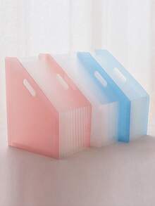 13 Pockets Accordion Folder A4 Expandable Multi-Layer File Organizer, Student Test Paper Document Storage - Multicolor - View 1