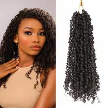 12/16 英寸 Yankee Twist 钩编辫，每包 30 股，预先打结的 Yankee Twist 棕色 Spring Passion Twist 辫，带卷曲发尾，合成钩编辫发