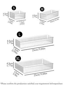 1/4/5/7 件装透明抽屉收纳盒，化妆品整理盒，抽屉式分类收纳盒，桌面分类收纳盒，方便收纳面膜、口红、香水、化妆刷、眼影、护肤品、厨房用具、零食、文具，也可作房间装饰、家居装饰、浴室装饰、梳妆台收纳盒等。 - 無色 - 查看 2