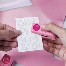 Sanrio Heltty Embossing Tool, Embossing Punch, Embossing Stamp, Quick And Easy Paper Embossing Machine, Personalized Embossing Tool For Decorating Books, Envelopes, Back To School, School, Valentine's Day - Multicolor - View 9