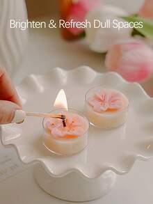 1pc/4pcs/8pcs Handmade Scented Candles, Frosted Heart & Peach Blossom Shapes | 5 Fragrance Options | Bedroom/Home/New Year Decor Candles | Gift For Her - Wedding/Valentine's Day/Christmas/Anniversary/Birthday/Thank You - Multicolor - View 8