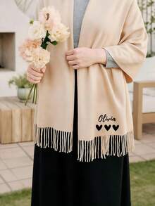 Personalized Embroidered Scarf, Luxury Custom Scarf, Christmas Gift, Birthday Gift, Valentine's Day Gift (For Her), Mother's Day Gift, Wedding Gift, New Year Gift