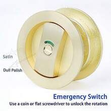 XISH Dontay - Paquete de 2 cierres y tirador de puerta de bolsillo redondo indicadores codificados por colores cierre de privacidad cama/baño asas de raso respaldo de 2-3/8 pulgadas herrajes para - como en la foto - Ver 1