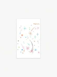 1pc Colorful Star Temporary Tattoo, Waterproof & Sweatproof, Unisex Design - Multicolor - View 7