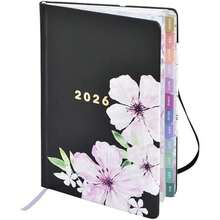 MANOA® Agenda 2026 "LUZ" Semana página en horizontal y hoja de notas a la derecha - 168 Páginas - Incluye separadores mensuales- Tamaño tipo Moleskine (SIN STICKERS) - PEGATINAS DE PECADO - Ver 2